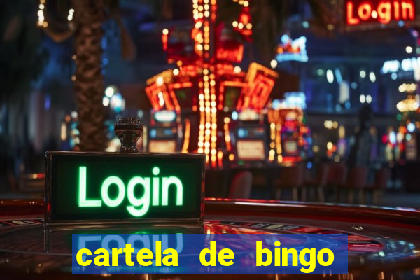 cartela de bingo cha de bebe